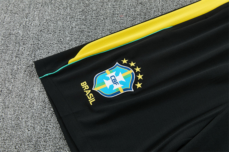 Brazil x Jordan Green/Yellow/Black Shorts Training Set