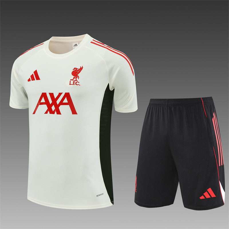 25/26 Liverpool Cream/Black Shorts Training Set