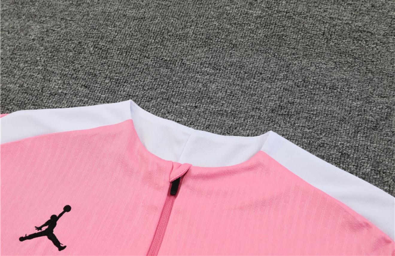 24/25 Jordan x PSG Pink 1/4 Zip Tracksuit