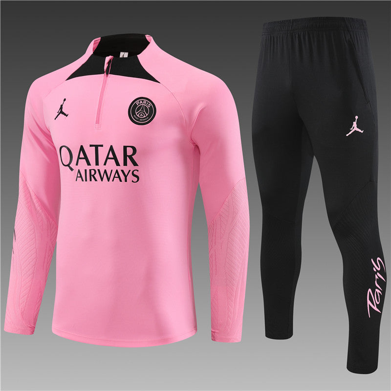 23/24 Jordan x PSG Pink 1/4 Zip Tracksuit