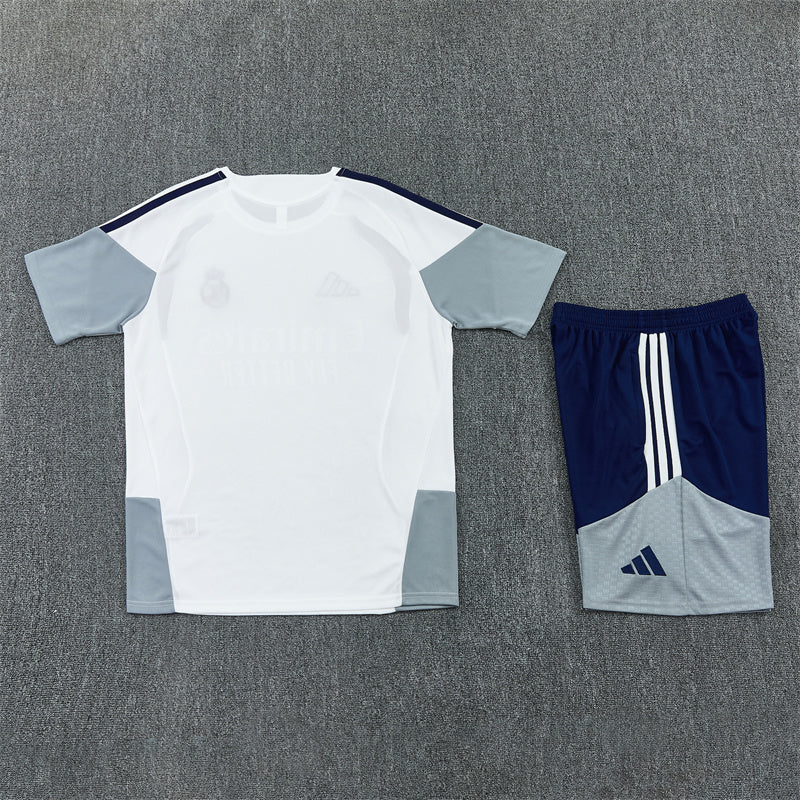 26/27 Real Madrid White/Blue Shorts Training Set