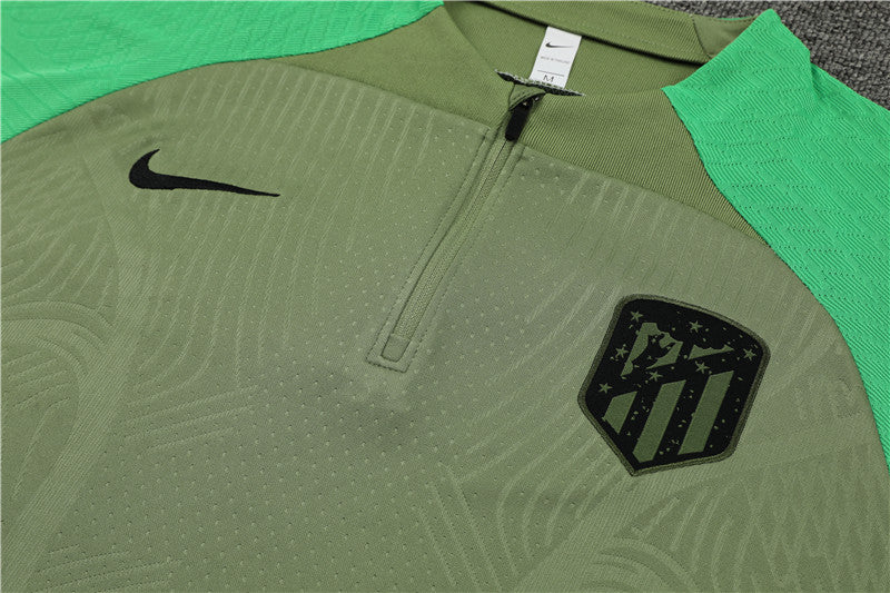 23/24 Atletico Madrid Green And Black 1/4 Zip Tracksuit