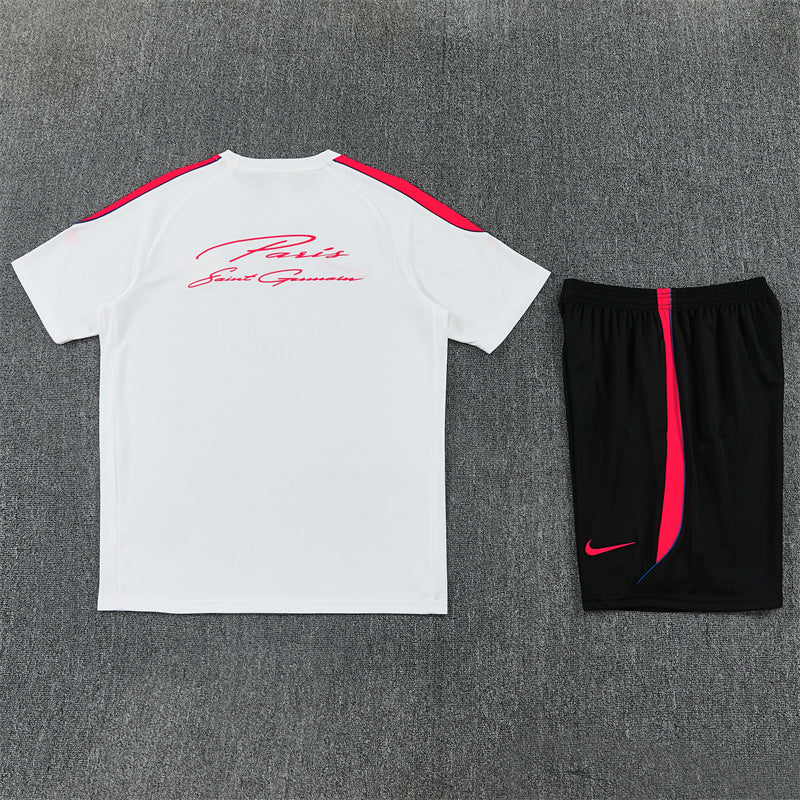 26/27 PSG White/Black/Red Shorts Training Set