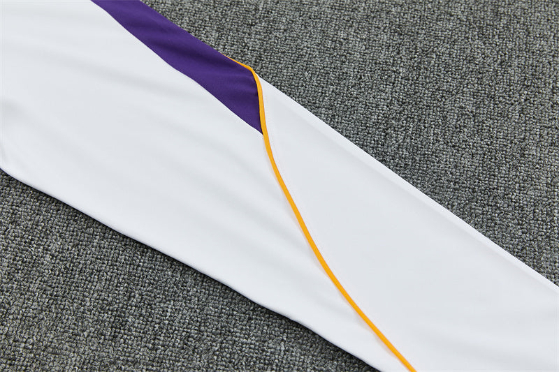 Barcelona x Kobe Bryant White, Purple And Black 1/4 Zip Tracksuit