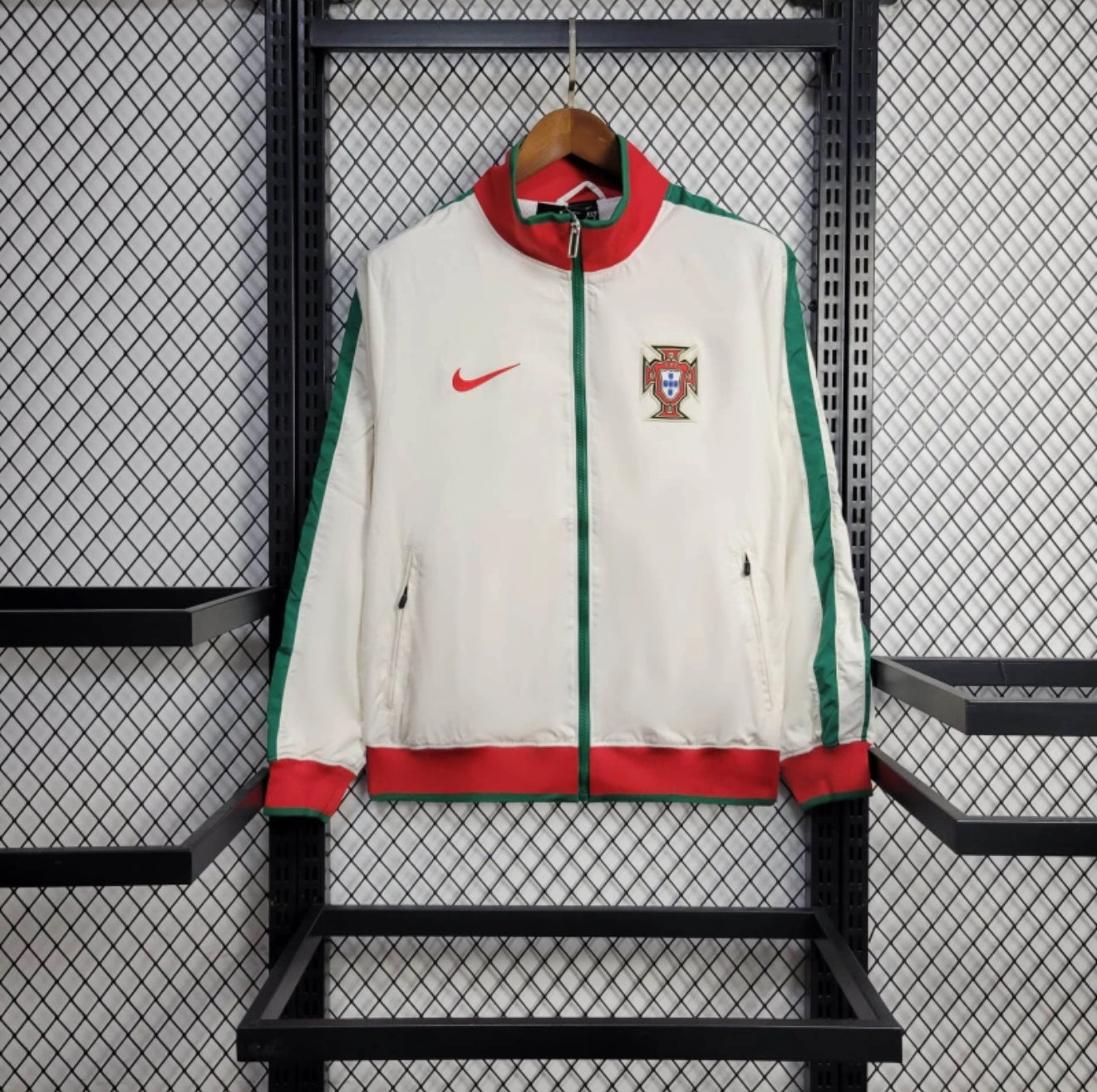 Portugal Cream/Red/Green Windbreaker