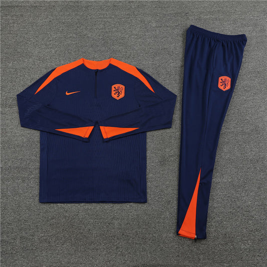 2025 Netherlands Dark Blue 1/4 Zip Tracksuit