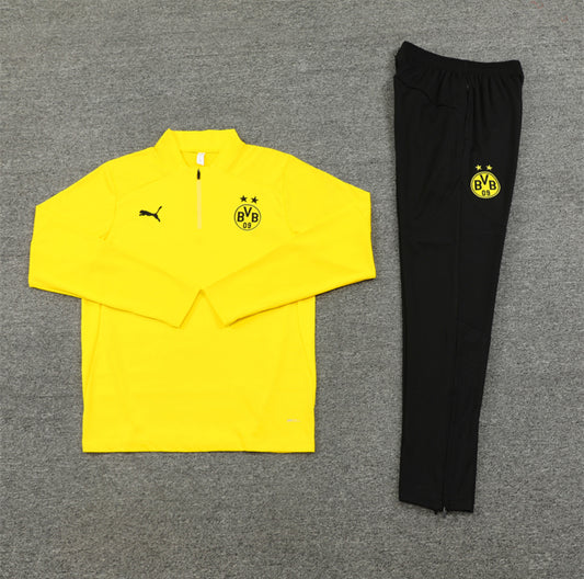 24/24 Borussia Dortmund Black And Yellow 1/4 Zip Tracksuit