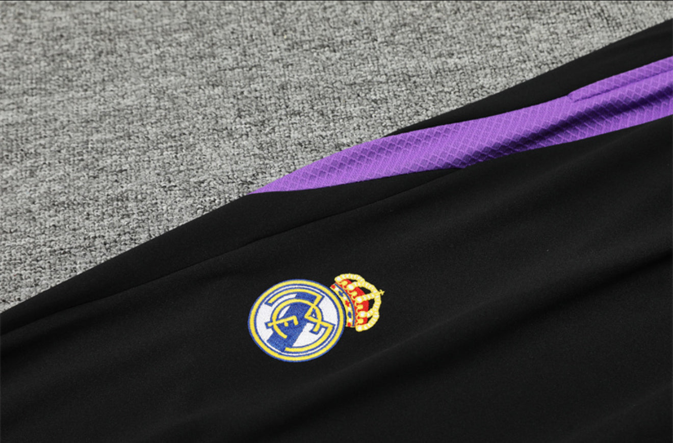 24/25 Real Madrid Black And Purple Tracksuit