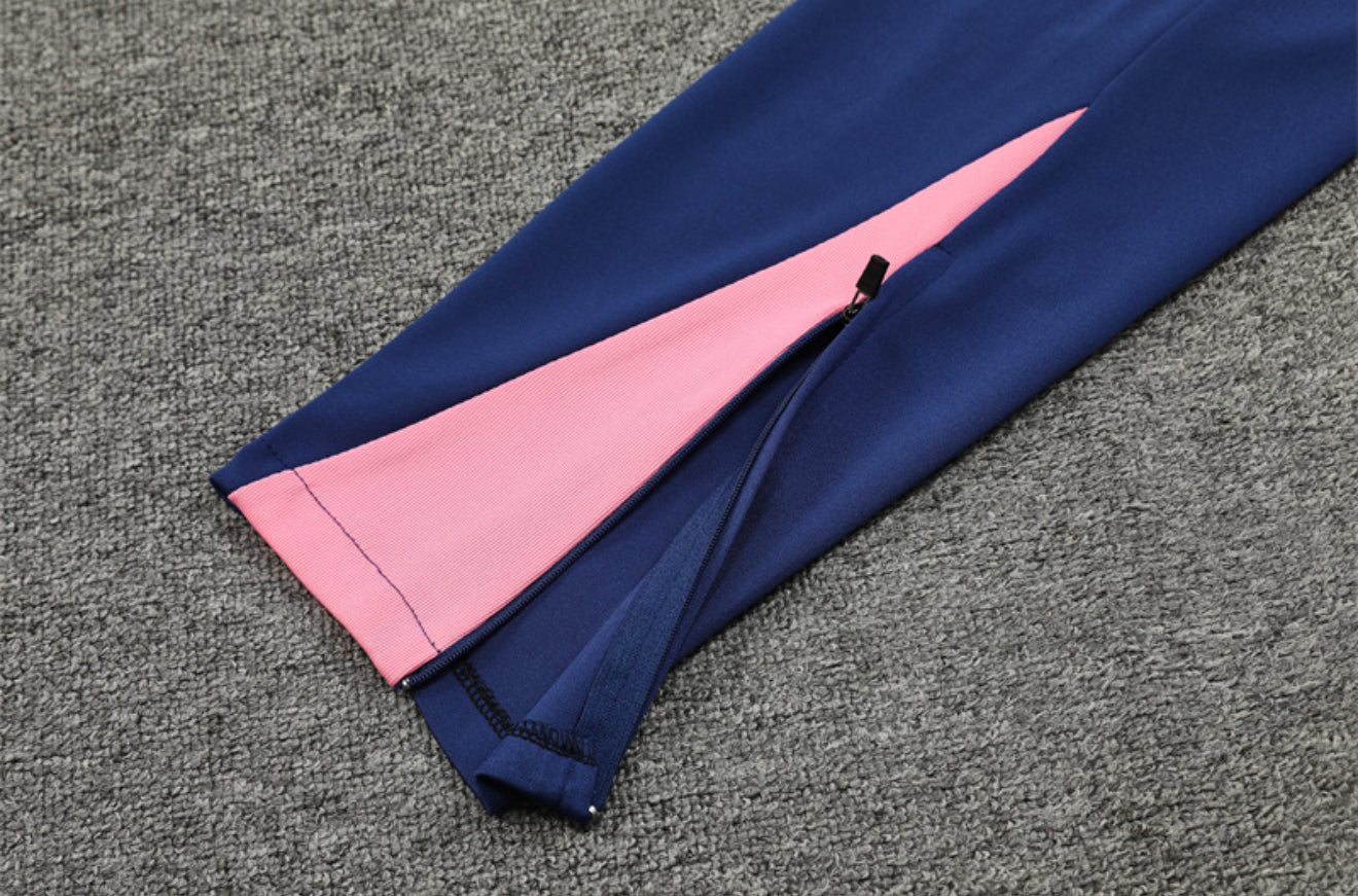 24/25 Jordan x PSG Navy And Pink 1/4 Zip Tracksuit