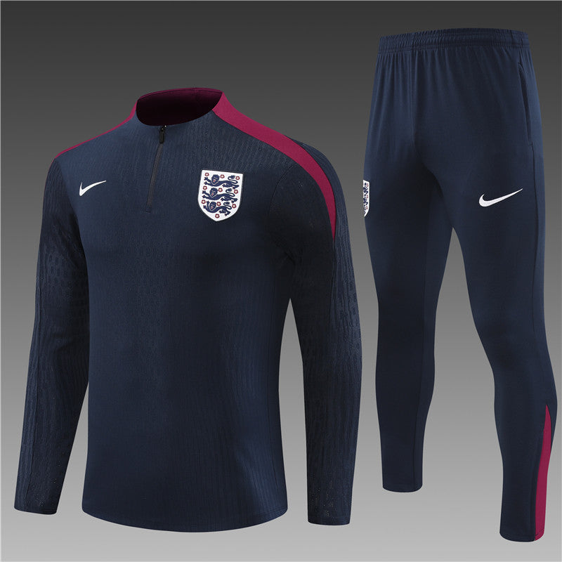 2025 England Dark Blue 1/4 Zip Tracksuit