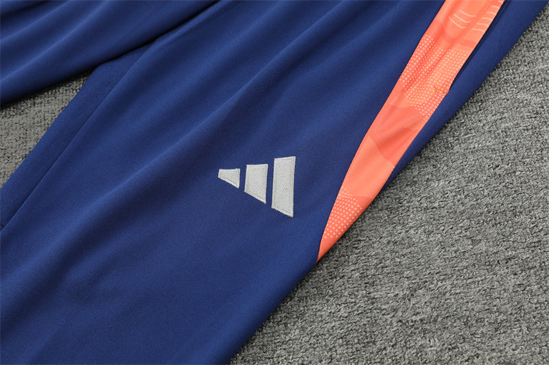 24/25 Manchester United Blue And Orange 1/4 Zip Tracksuit