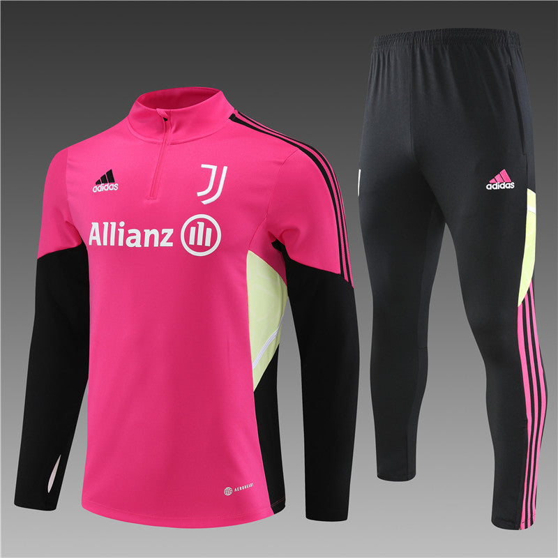 22/23 Juventus Pink And Black 1/4 Zip Tracksuit