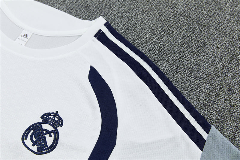 26/27 Real Madrid White/Blue Shorts Training Set