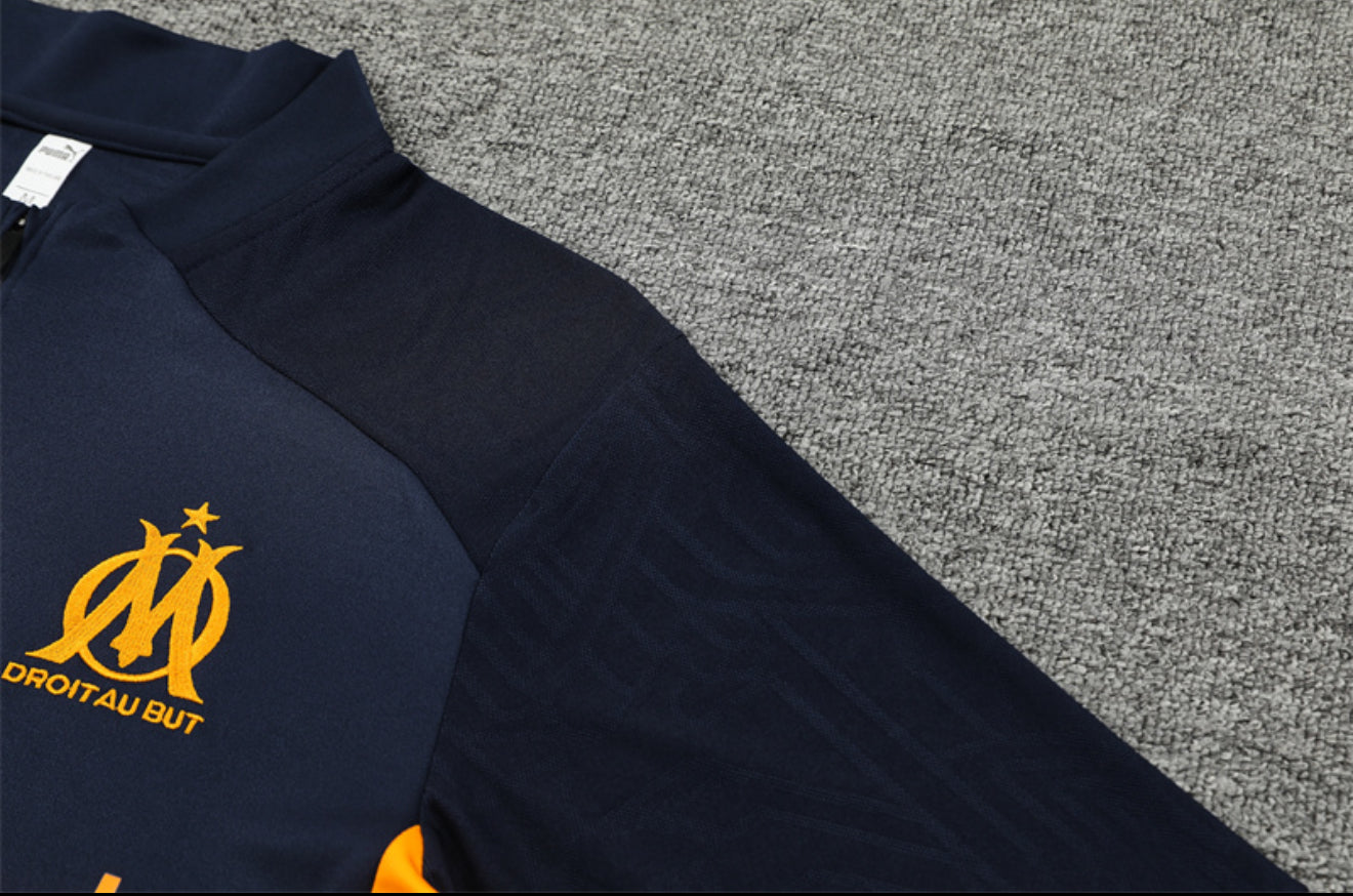 24/25 Marseille Dark Blue 1/4 Zip Tracksuit