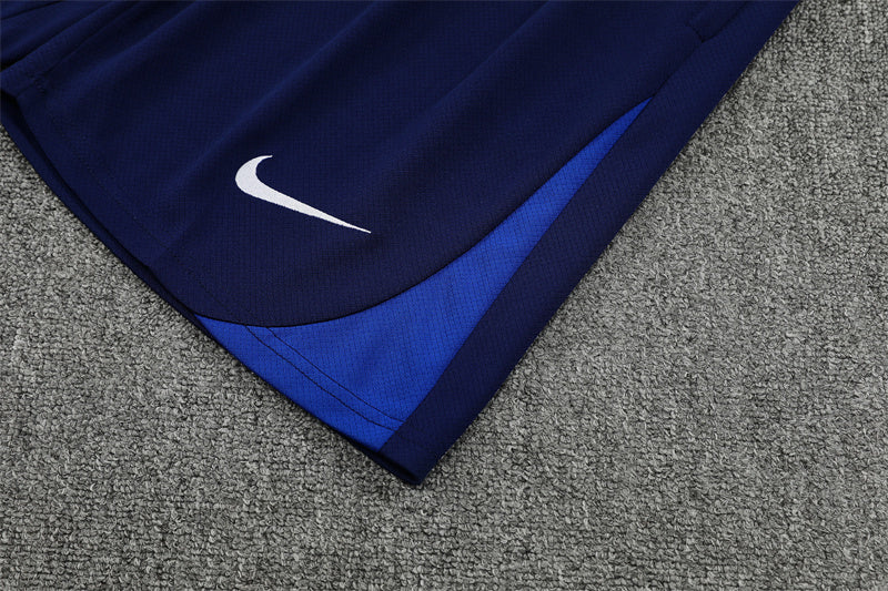 25/26 PSG Grey/Blue Shorts Training Set