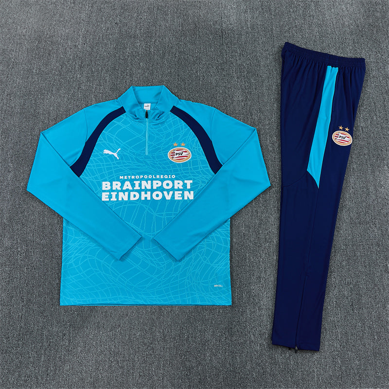 PSV Blue 1/4 Zip Tracksuit