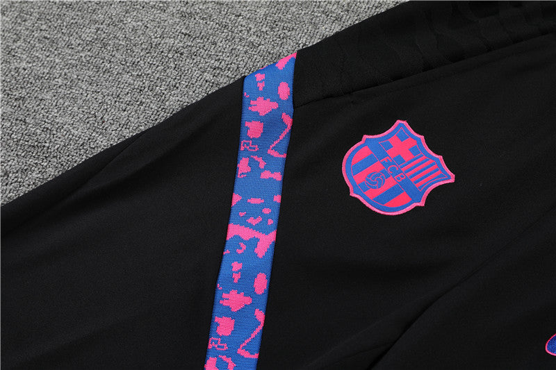 21/22 FC Barcelona Black And Purple 1/4 Zip Tracksuit
