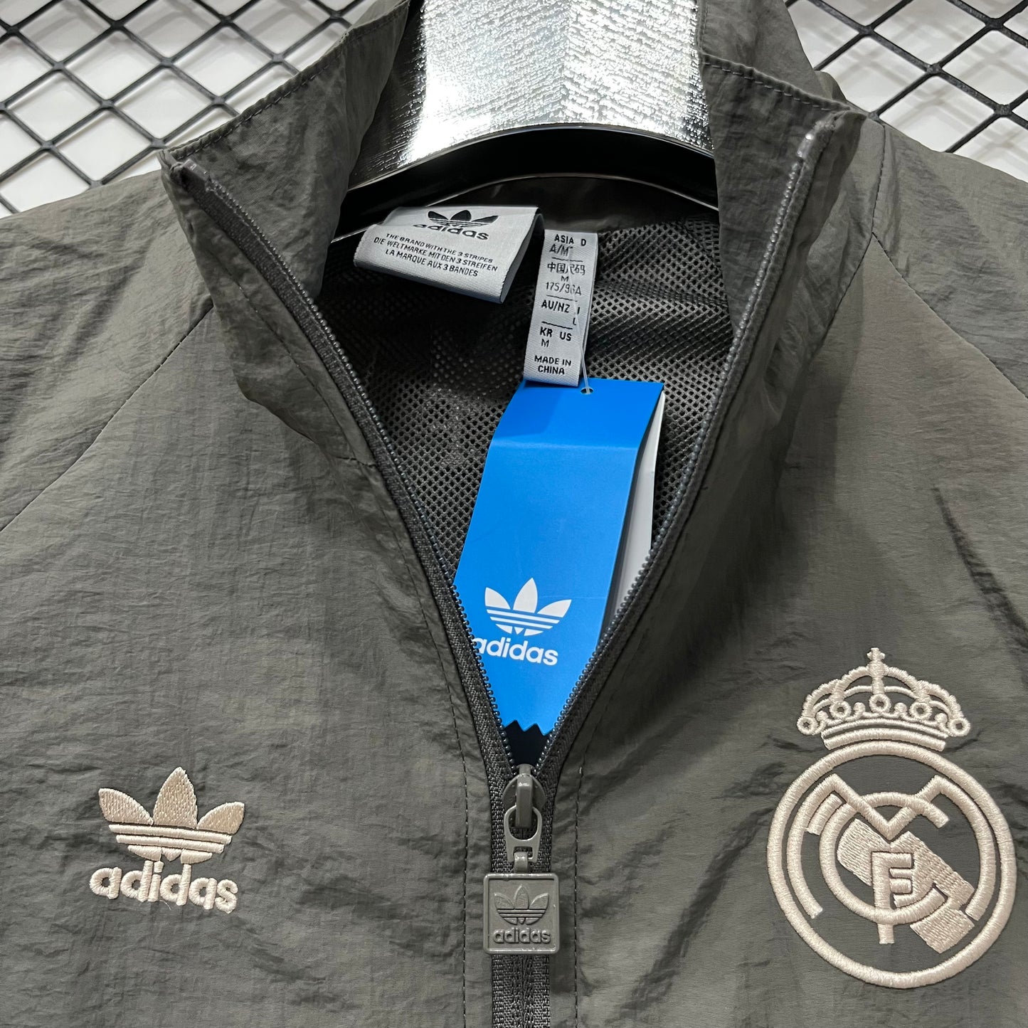 Real Madrid Grey Windbreaker