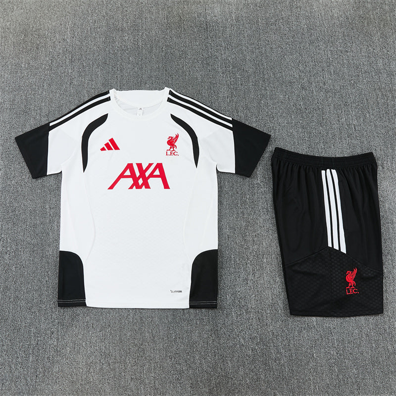 26/27 Liverpool White/Black Shorts Set