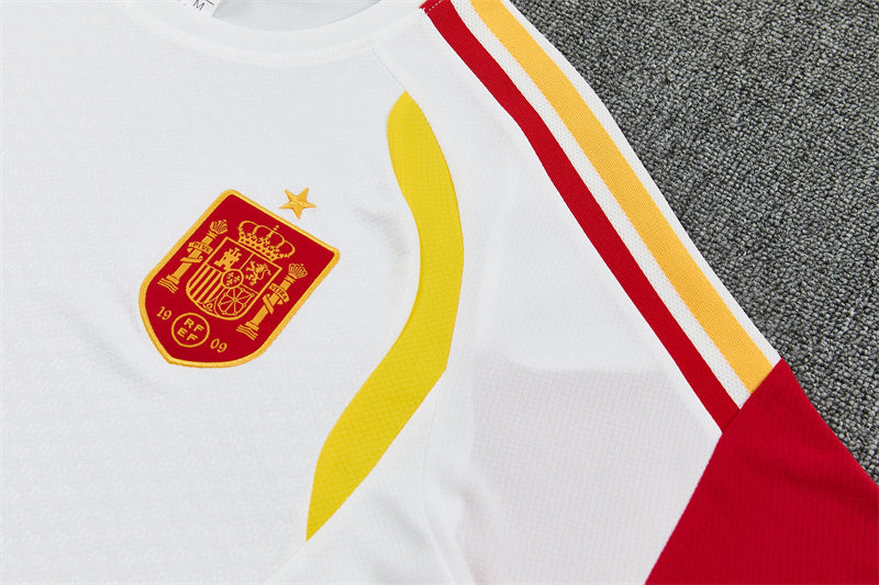 Spain White/Red Shorts Training Set