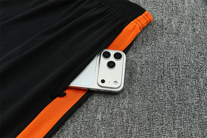 Netherlands Orange/Black Shorts Training Set