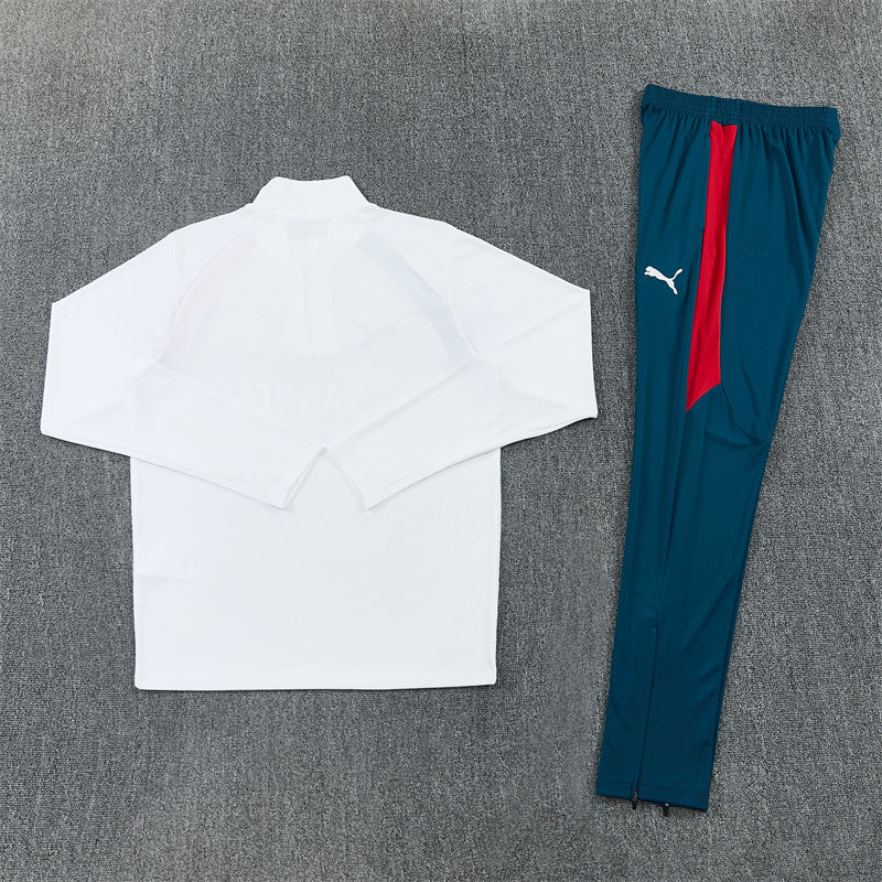 2026 Portugal White And Green 1/4 Zip Tracksuit