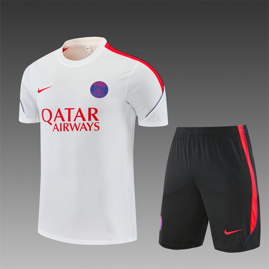 26/27 PSG White/Black/Red Shorts Training Set