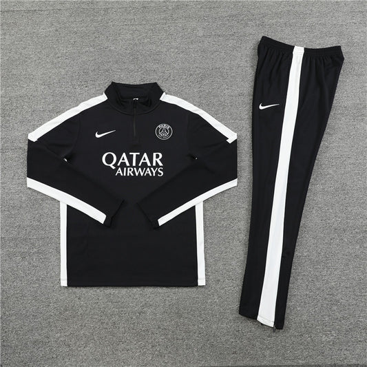 23/24 PSG Black 1/4 Zip Tracksuit