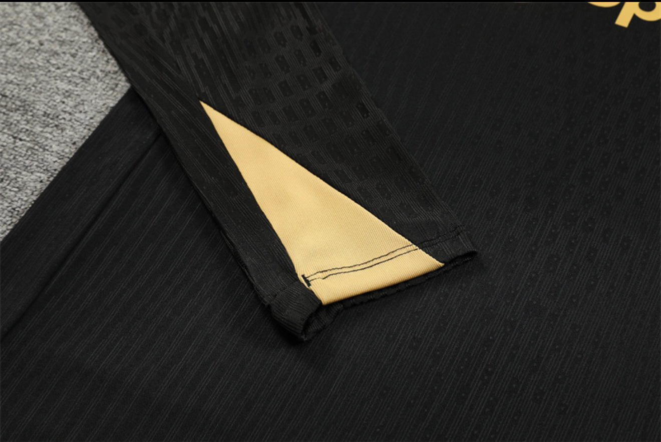 24/25 FC Barcelona Black And Gold 1/4 Zip Tracksuit