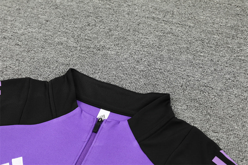2025 Germany Purple And Black 1/4 Zip Tracksuit
