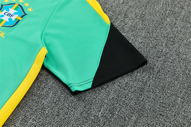 Brazil x Jordan Green/Yellow/Black Shorts Training Set