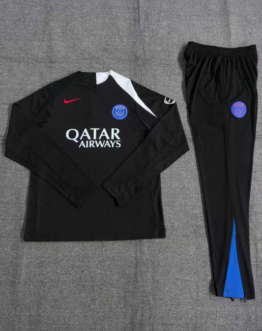 25/26 PSG T90 Black 1/4 Zip Tracksuit