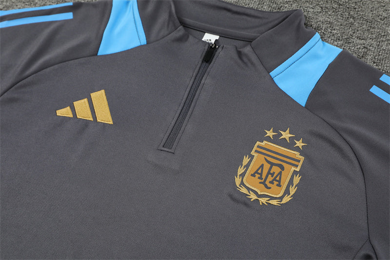 2025 Argentina Grey 1/4 Zip Tracksuit