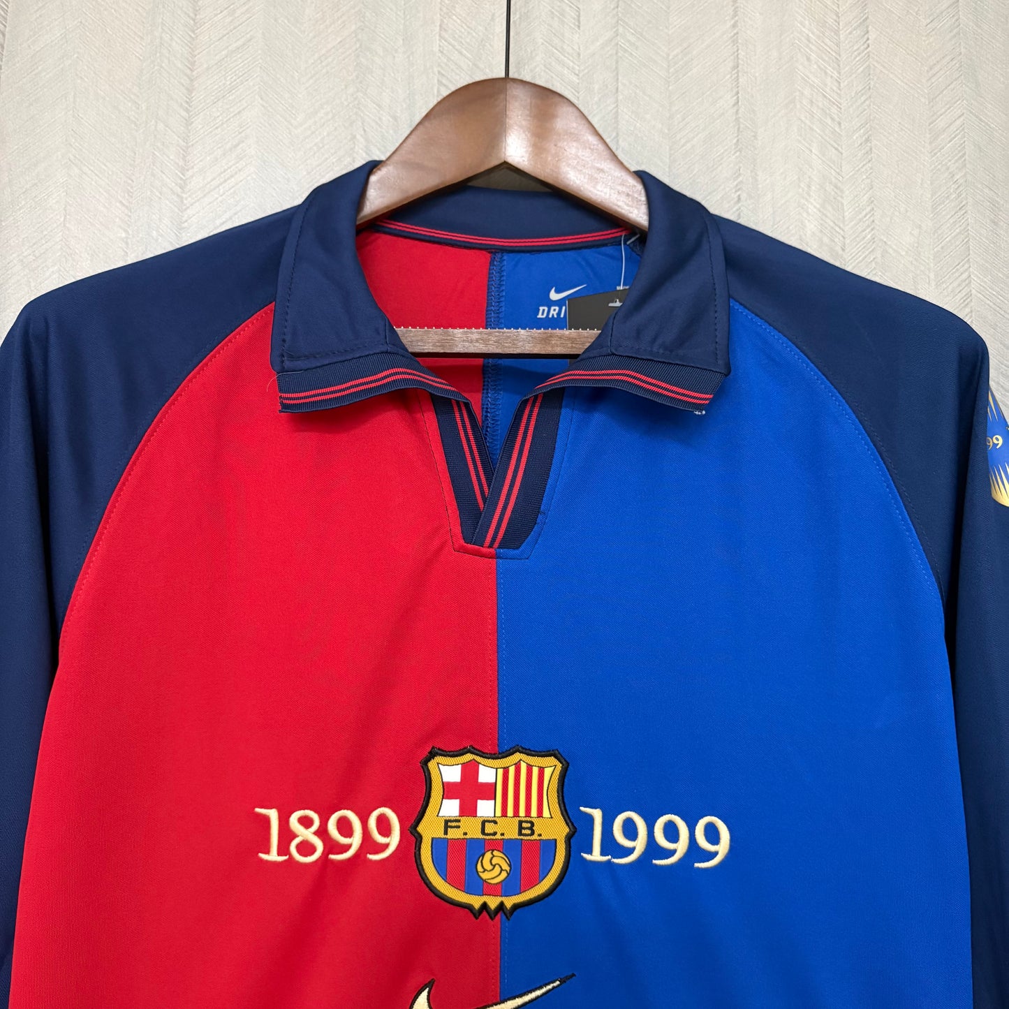 1999/00 Barcelona Retro Home Jersey (Long Sleeve)