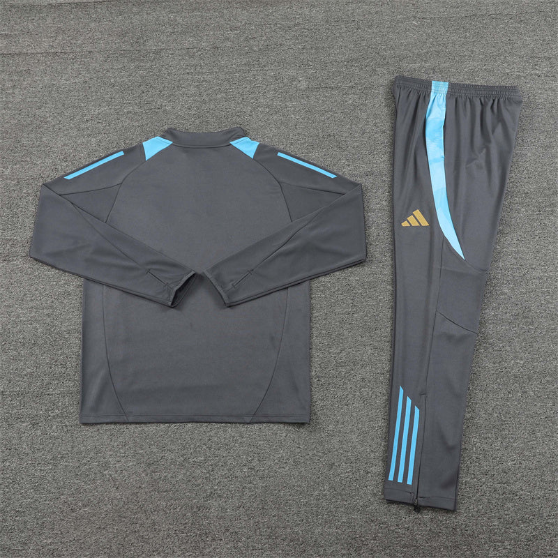 2025 Argentina Grey 1/4 Zip Tracksuit