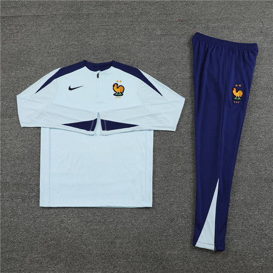 2025 France Light Blue 1/4 Zip Tracksuit
