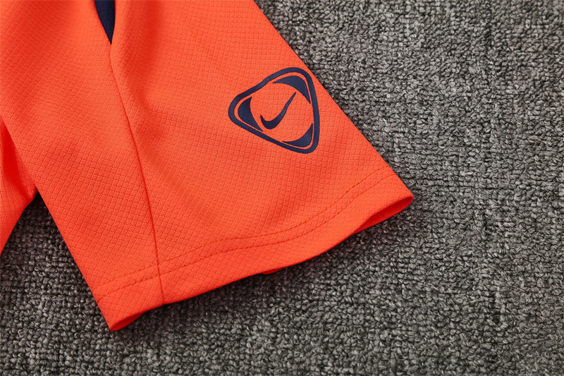 Barcelona T90 Orange Shorts Training Set
