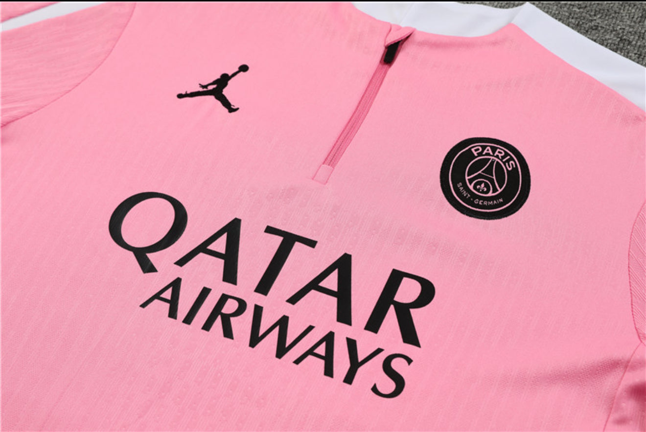 24/25 Jordan x PSG Pink 1/4 Zip Tracksuit