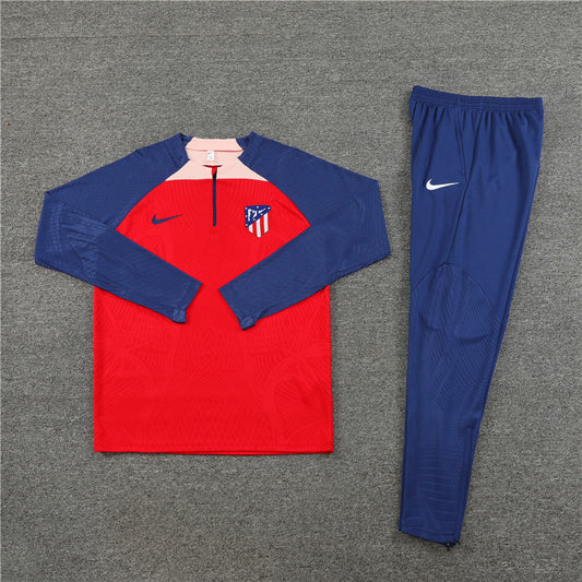 23/24 Atletico Madrid Red And Blue 1/4 Zip Tracksuit