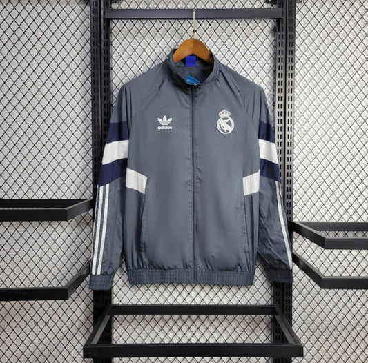 Real Madrid Grey/White Windbreaker