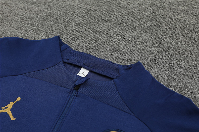 23/24 Jordan x PSG Dark Blue 1/4 Zip Tracksuit