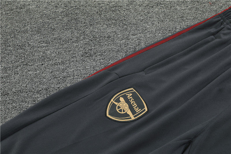 23/24 Arsenal FC Dark Grey And Gold 1/4 Zip Tracksuit