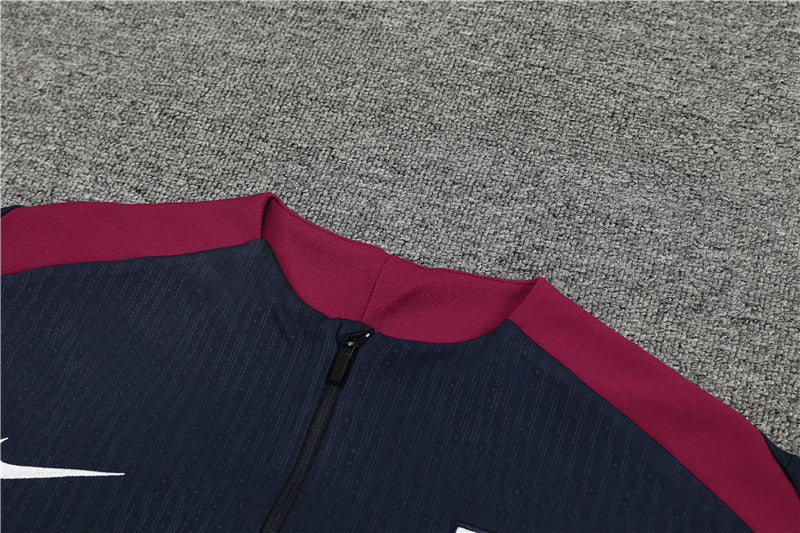 2025 England Dark Blue 1/4 Zip Tracksuit
