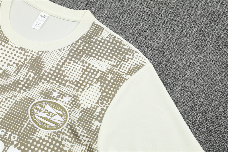 PSV Eindhoven Cream/Black Shorts Training Set