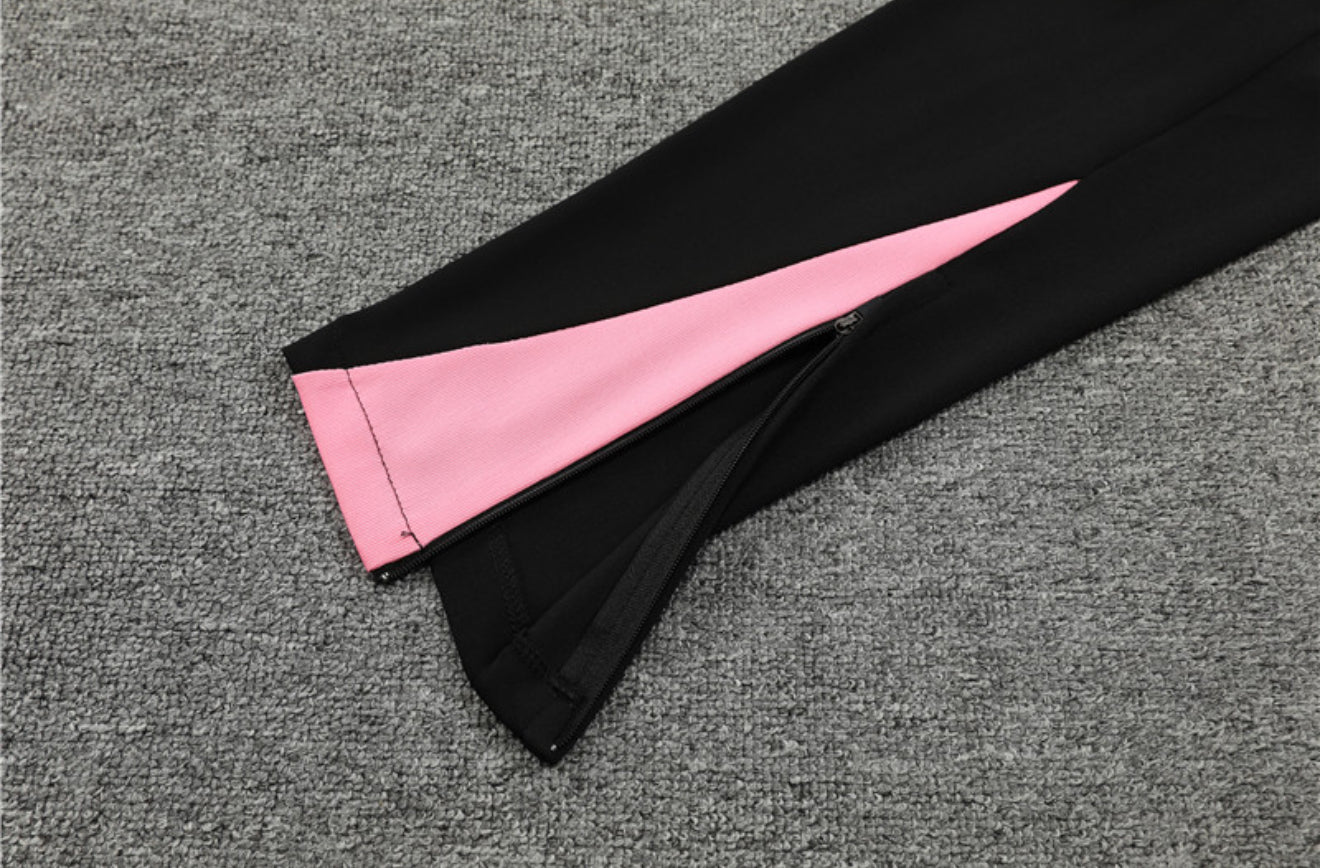 24/25 Jordan x PSG Grey And Pink 1/4 Zip Tracksuit