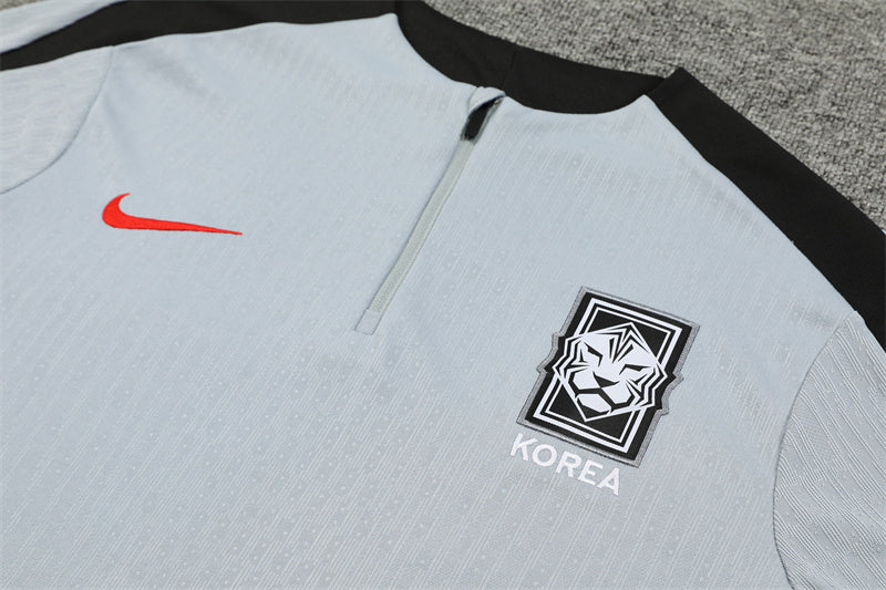 2025 South Korea Grey 1/4 Zip Tracksuit