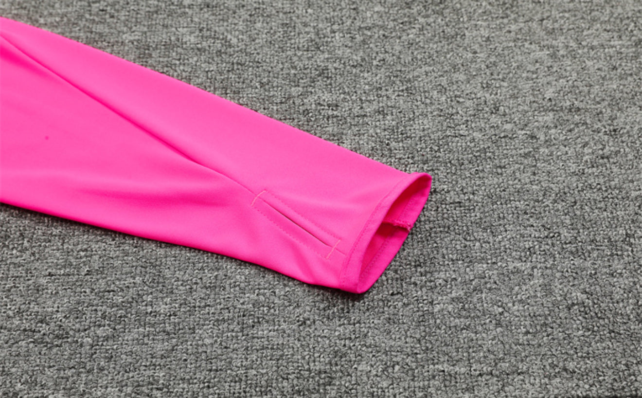 24/25 Real Madrid Pink 1/4 Zip Tracksuit