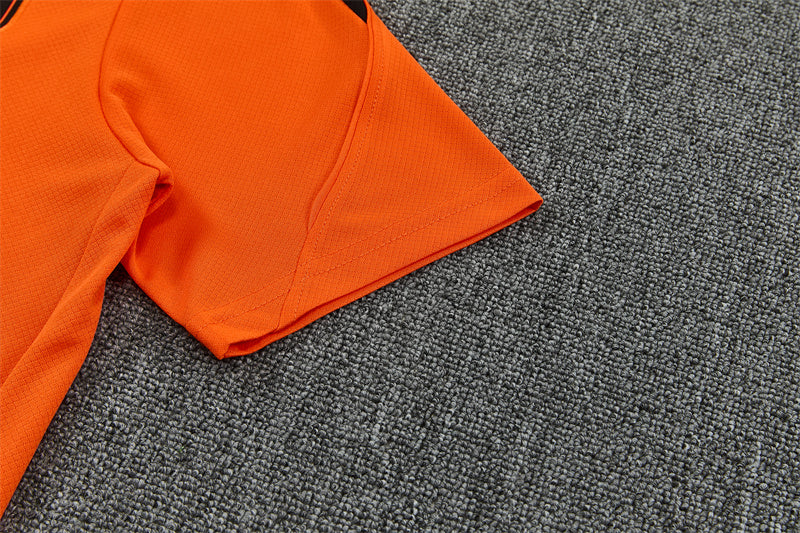 Netherlands Orange/Black Shorts Training Set