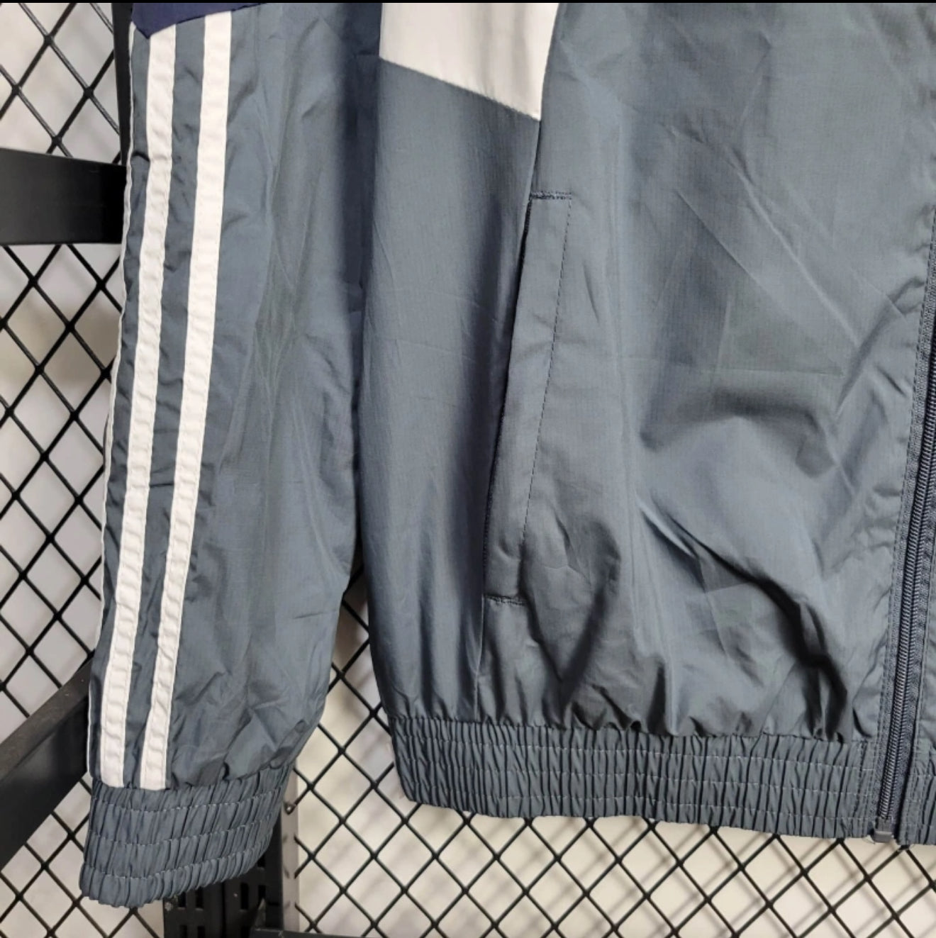 Real Madrid Grey/White Windbreaker