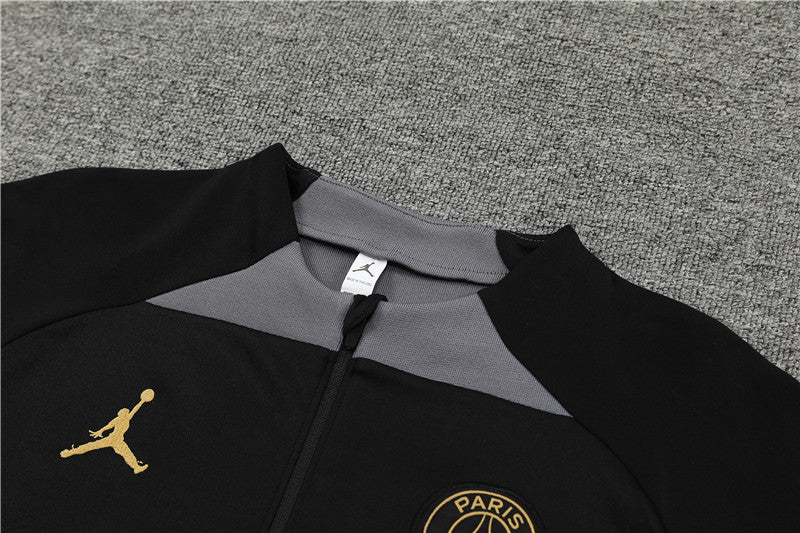23/24 Jordan x PSG Black And Gold 1/4 Tracksuit